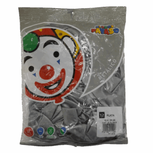 Globo 12 Metalico Plata