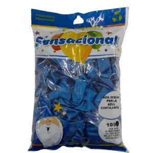 Globo 12 Metálico Azul Rey