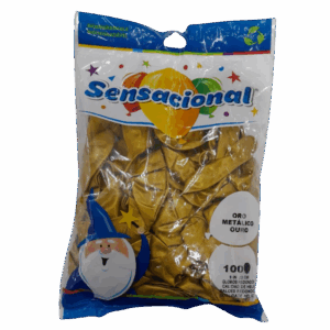 Globo 9 Metálico Oro