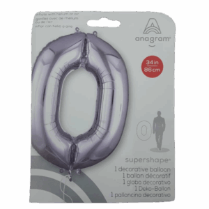 Globo Número Cero Plata